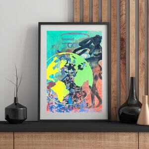 The 'Liao', 18 x 24" Multi Color, Screen Printed Monoprint Poster